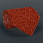 Copper and FireBrick Geometric Pattern Tie<br><div class="desc">Copper and FireBrick Geometric Pattern Tie</div>
