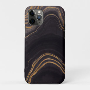 Copper and Gold Veins on Black Marble Texture Case-Mate iPhone Case