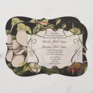 Copper and Ivory Magnolia Geenery Wedding Invites