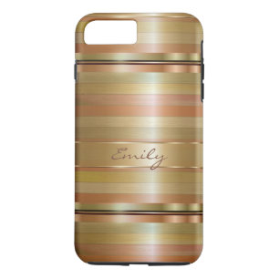 Copper And Metallic Gold Stripes iPhone 8 Plus/7 Plus Case