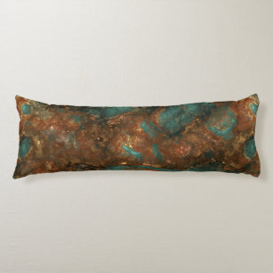 Copper and Turquoise Stone Abstract Body Cushion
