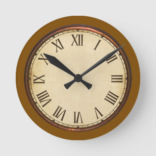 Copper and Vintage Face Wall Clock