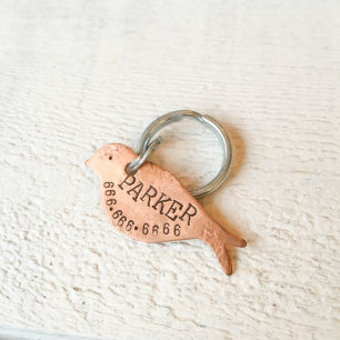 Copper Birdie Pet Tag