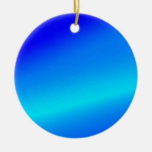 Copper blue ombre watercolor abstract pastel  ceramic tree decoration