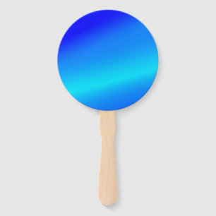 Copper blue ombre watercolor abstract pastel hand fan