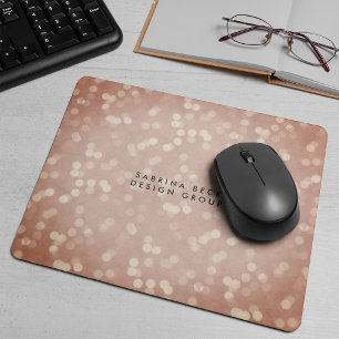 Copper Bokeh Lights   Personalised Mouse Pad