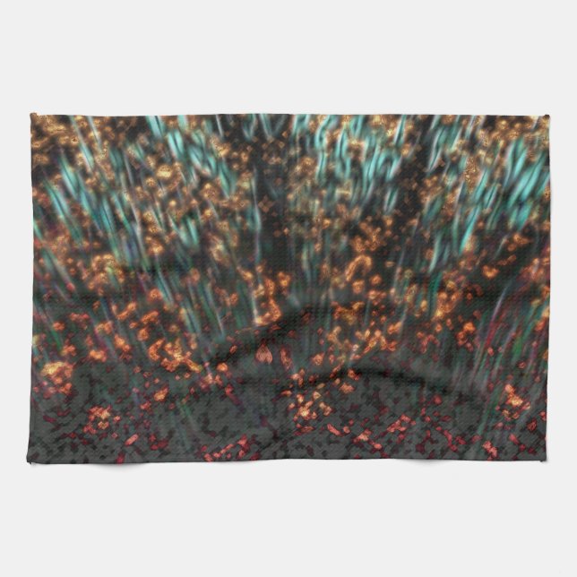 Copper Borealis Tea Towel (Horizontal)