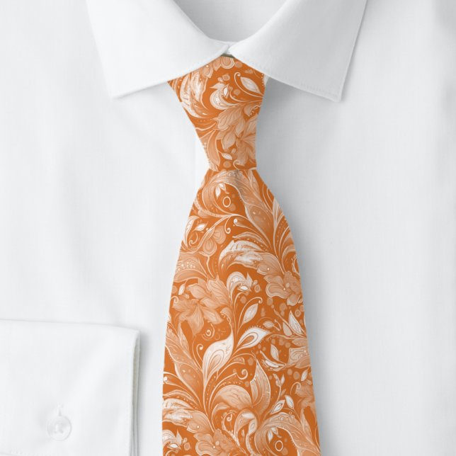 Copper Botanical Batik Tie (Creator Uploaded)