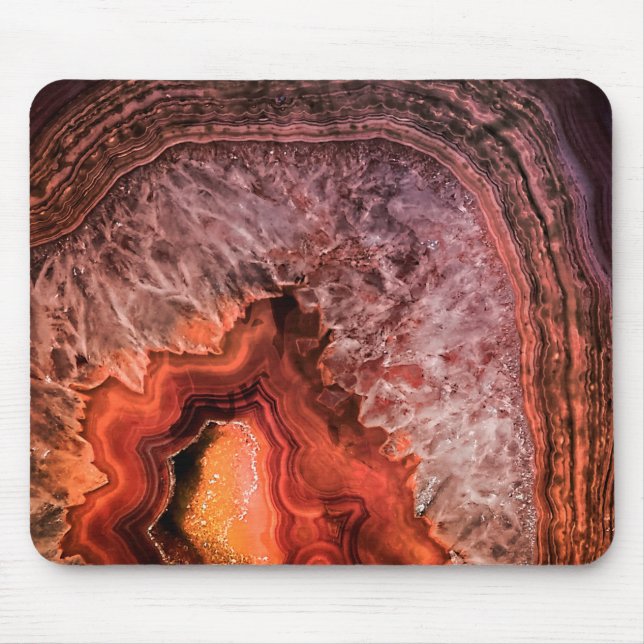 Copper Bronze Agate Mineral Gemstone Mouse Pad (Front)