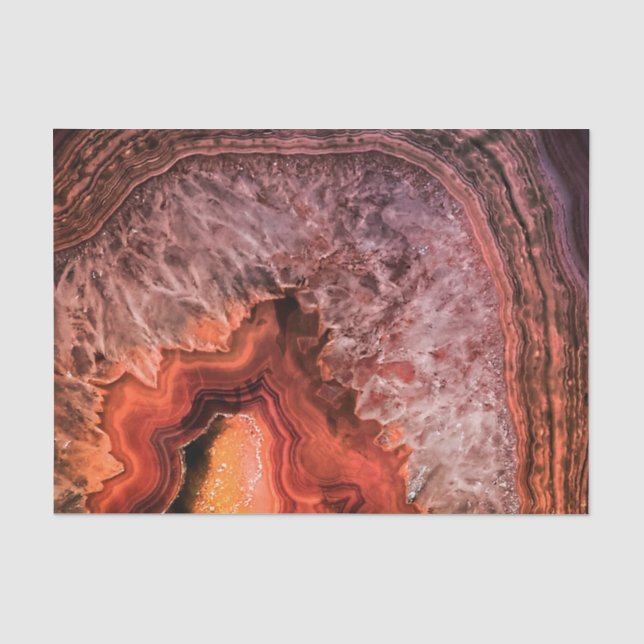 Copper Bronze Agate Mineral Gemstone Tissue Paper (Front)