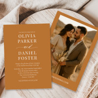 Copper Bronze Boho Minimalist Photo Wedding