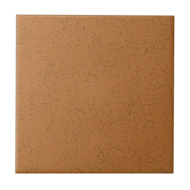 Copper Brown Crackle Glaze Solid Colour Tile (Front)