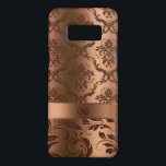 Copper Brown Damasks & Swirls Metallic Look Case-Mate Samsung Galaxy S8 Case<br><div class="desc">Elegant metallic copper brown damasks and swirls. Customisable monogram. It comes in several colours and more is coming. You can request your colour or get help with customising any of my design by contacting ArtOnWear design.</div>