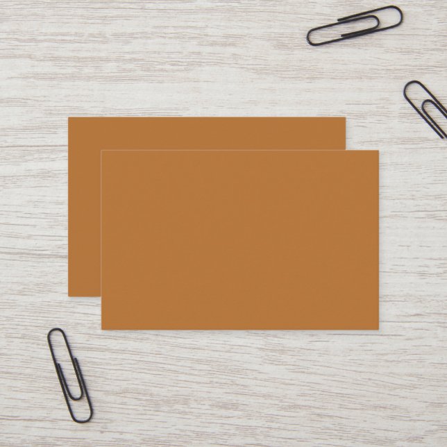 Copper Brown European Business Card (Front/Back In Situ)