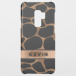 Copper Brown Leopard Pattern Uncommon Samsung Galaxy S9 Plus Case<br><div class="desc">Modern cool black and copper brown tones abstract leopard pattern.</div>