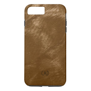 Copper Brown Metallic Design Brushed Steel Look 2 iPhone 8 Plus/7 Plus Case