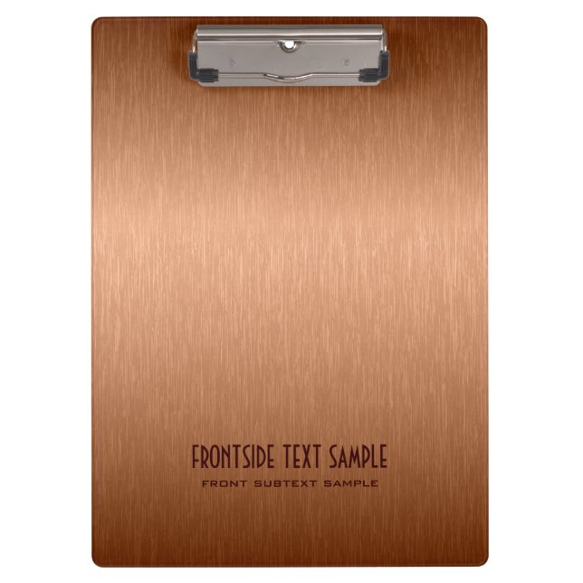 Copper-brown metallic texture look clipboard (Front)