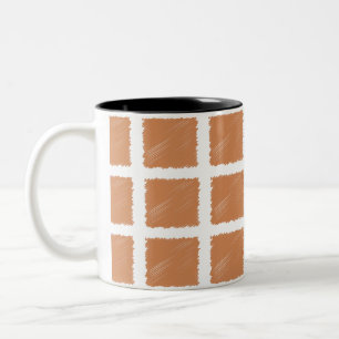 Copper Brown Sketch Two-Tone Coffee Mug