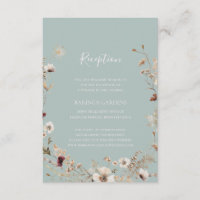 Copper Burgundy Wildflower Teal Wedding Reception