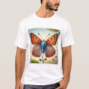 Copper Butterfly Lycaena phlaeas 010824IREF201 - W T-Shirt