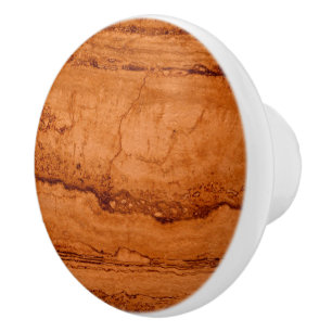 Copper Canyon Granite, amber gold Sedona mountains Ceramic Knob
