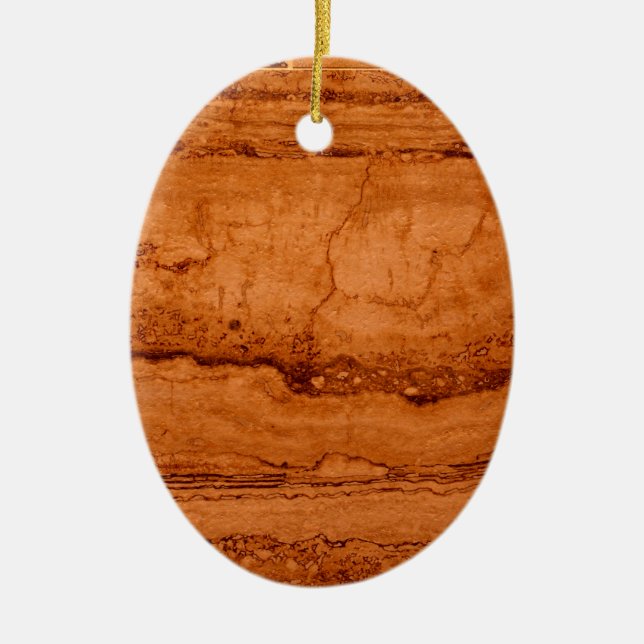 Copper Canyon Granite, amber gold Sedona mountains Ceramic Tree Decoration (Front)