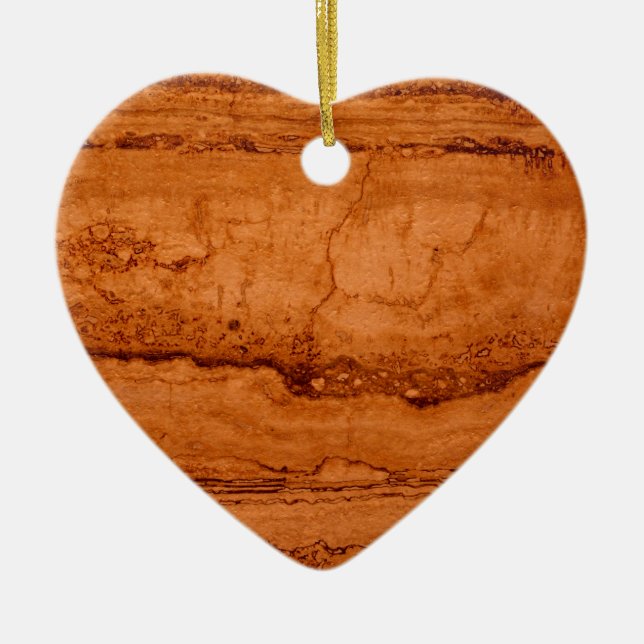 Copper Canyon Granite, amber gold Sedona mountains Ceramic Tree Decoration (Front)