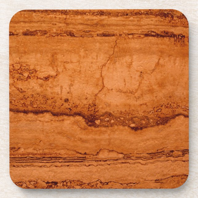 Copper Canyon Granite, amber gold Sedona mountains Coaster (Front)