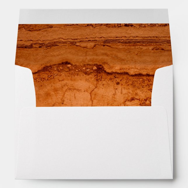 Copper Canyon Granite, amber gold Sedona mountains Envelope (Back (Bottom))