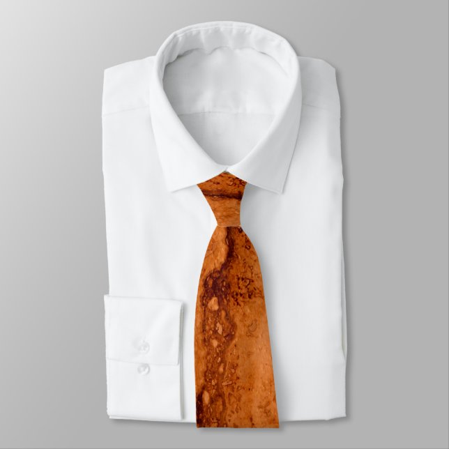 Copper Canyon Granite, amber gold Sedona mountains Tie (Tied)