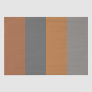 Copper Caramel and Grey Vertical Stripes  Tissue Paper