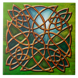 Copper Celtic Knot (Ceramic Tile) Tile