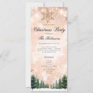 Copper Christmas Holiday Invite Program Menu