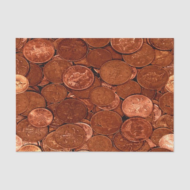 Copper Coins Tissue Paper (Front)