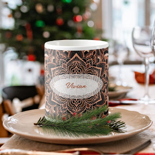 Copper Coloured Mandala Mug