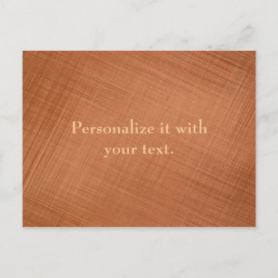 Copper Coloured Postcard