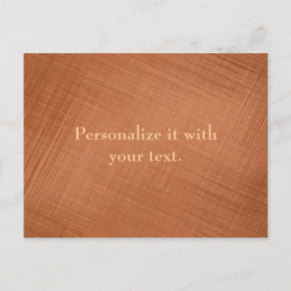 Copper Coloured Postcard