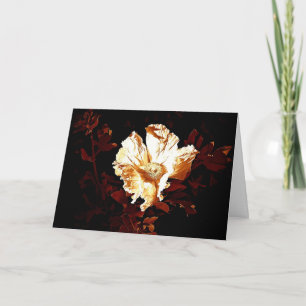 Copper & cream poppy card