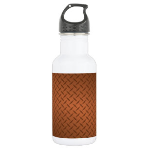 Copper Diamondplate Look Pattern 532 Ml Water Bottle