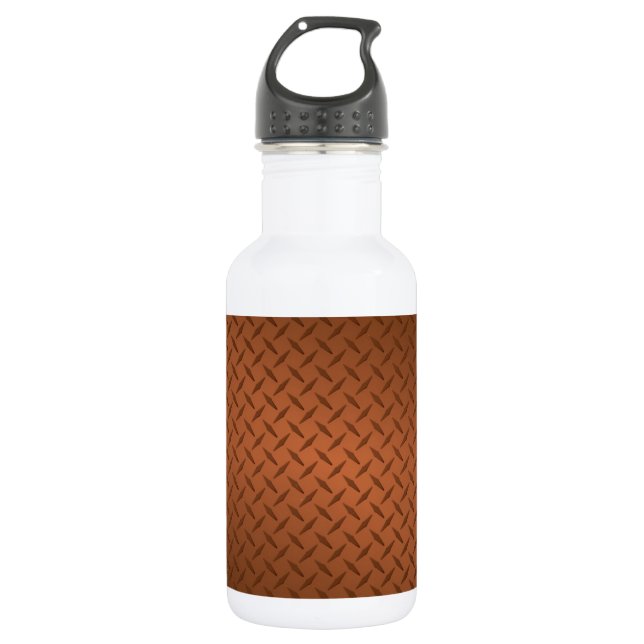 Copper Diamondplate Look Pattern 532 Ml Water Bottle (Front)