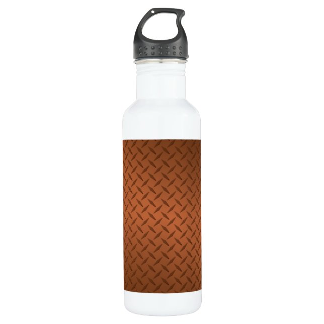 Copper Diamondplate Pattern Look 710 Ml Water Bottle (Front)