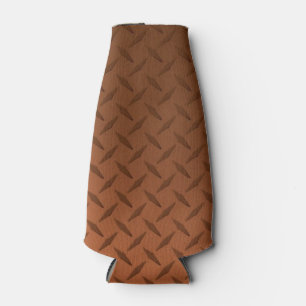 Copper Diamondplate Pattern Look Bottle Cooler