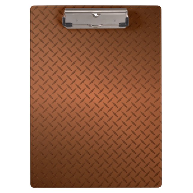 Copper Diamondplate Pattern Look Clipboard (Front)