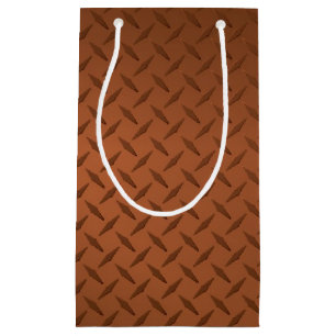 Copper Diamondplate Pattern Look Small Gift Bag