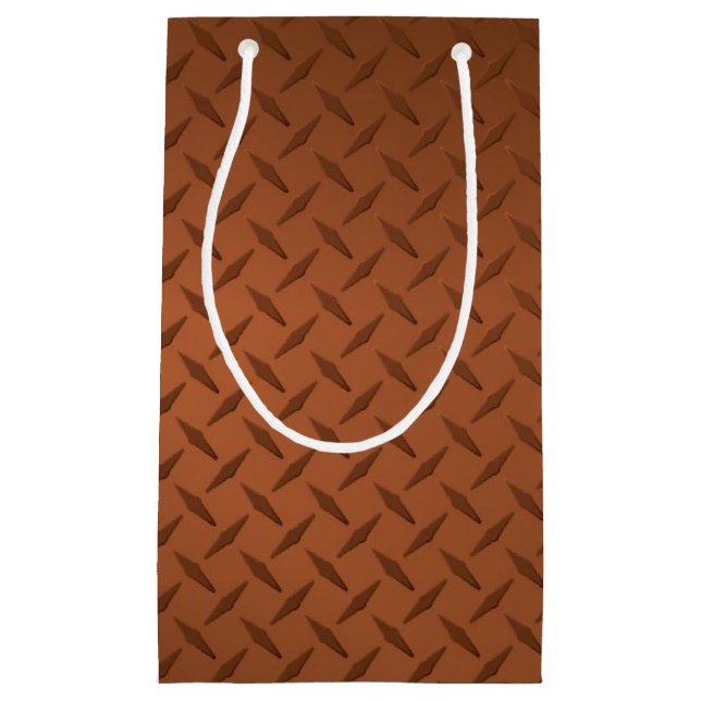 Copper Diamondplate Pattern Look Small Gift Bag (Front)