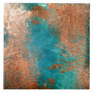 Copper Distressed Patina Tile