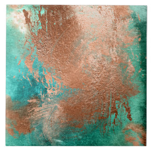 Copper Distressed Patina Tile