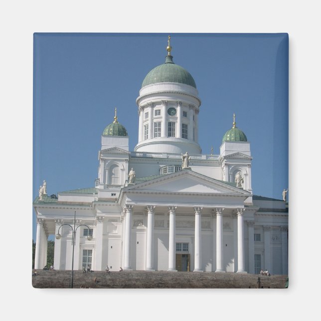 Copper-Domed Church In Helsinki Magnet (Front)