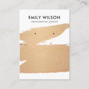 COPPER FOIL BRUSH STROKE NECKLACE EARRING DISPLAY BUSINESS CARD