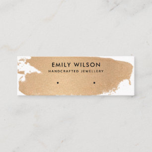 COPPER FOIL BRUSH STROKE STUD EARRING DISPLAY MINI BUSINESS CARD